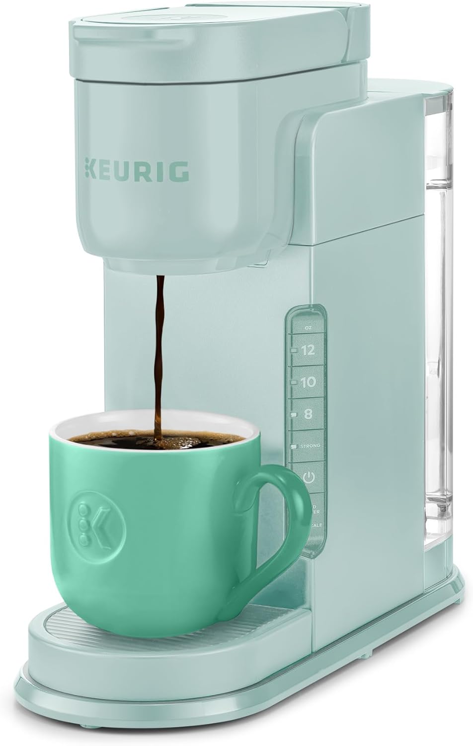 Keurig K-Express Single Serve K-Cup Pod Coffee Maker, 3 Brew Sizes, Strong Button Feature, 42oz Removable Reservoir, Mint